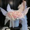 Ramo de Alas Rosa Eterna Beso de Hada Flor de Jabón Regalo Qixi para Novia Mejor Amiga Regalo de Cumpleaños