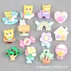 Oso Pequeño Pegamento de Crema Casero DIY Hecho a Mano Dibujos Animados Accesorios de Resina Serie Estilo Pastoral Material para Tocado Parche para Pasador