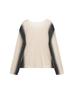 Fuente de Venta Caliente de Aliexpress 2025 Primavera Nuevo Moda Casual Efecto Degradado Color Estampado Suéter Top