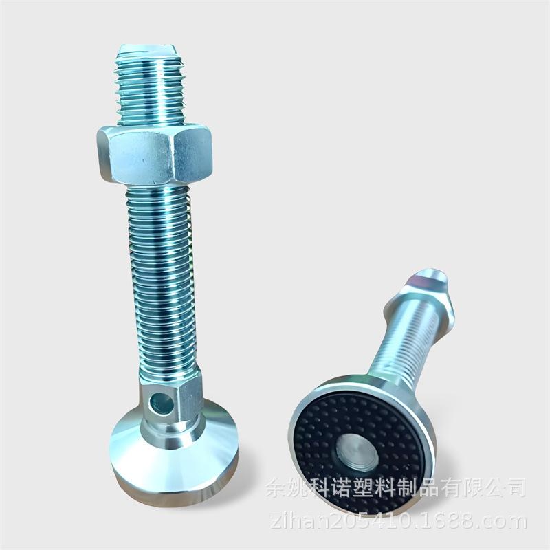 KCUF-2095-50带胶垫镀锌螺杆带孔万向调节脚垫2