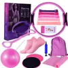 Numbwin Conjunto de 17 Peças para Yoga e Pilates Bandas Elásticas Discos Deslizantes Bandas de Puxar para Exercícios Equipamento de Fitness para Casa