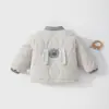 Chaqueta de algodón acolchada para bebé, engrosada con acolchado extra, abrigo cálido para niños, 120 g, abrigo de otoño/invierno para bebés y niños pequeños para niños