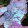 Escama de Dragón Sirena Iridiscente Concha Grande 40mm Lentejuelas Plegadas DIY Siete Colores Deslumbrante Escama de Pez Forma de Abanico Cuentas