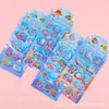 Pegatinas de Agua Vibrantes de Dibujos Animados 3D, Pegatinas Divertidas Vibratorias Llenas de Agua, Pegatinas Decorativas Creativas DIY de Peces Marinos y Coches