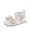 Sandálias Respiráveis de Primavera e Verão Sapatos de Bebê com Flores Sola de Borracha Sapatos de Bebê Antiderrapantes para Interior Sapatos para Crianças Pequenas