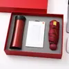 Caja de regalo de lujo con taza térmica, batería externa, paraguas, vaso de agua de cintura delgada, paraguas de cápsula y otros artículos adecuados para regalos de reunión anual