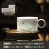 Conjunto de xícara e pires de café em cerâmica com esmalte interno e colher, adequado para uso doméstico ou no escritório, perfeito para um chá da tarde refinado e um presente de alta qualidade