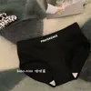 Ropa Interior de Algodón Puro Estilo Japonés con Letras Deportivas Casual para Mujer de Cintura Media, Suave, Cómoda y Transpirable, con Refuerzo de Algodón en la Entrepierna, Bragas que Cubren la Cadera