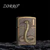 Zorro Zorro Pan Serpiente Encendedor de Queroseno A prueba de Viento Rueda de Amoladora Encendedor Personalizado Creativo Clásico Regalo de Alta Calidad