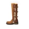 Botas de Nieve Largas Utopia para Mujer 2025 Invierno Nuevas Estilo Ruso Caña Alta Hebilla Felpa Gruesa Moda Cálida Zapatos de Algodón