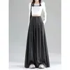 Pantalones de pierna ancha de lujo ligero estilo francés para mujer, colección otoño 2026, de cintura alta, elegantes, estilosos, con diseño único, de largo hasta el suelo