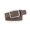 Cinturón Retro Mate de Hebilla Cuadrada Simple y Versátil, Cinturón de Cuero Unisex de Longitud Extendida, Cinturón Sencillo para Estudiantes, Moderno y Sencillo