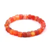 Pulsera de Ágata Cuadrada Morada Joyería Transfronteriza Pulsera de Ágata de Colores Café Amarillo Limón Joyería al por Mayor