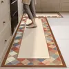 Tapetes de Piso de Cozinha Retrô Americano, Tiras Longas Domésticas, Absorventes de Água, Absorventes de Óleo, Tapetes Antiderrapantes, Resistentes a Manchas e Fáceis de Limpar, Tapetes de Piso de Lama de Diatomáceas