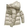 Jianou - Nueva chaqueta impermeable de invierno con capucha para hombres jóvenes, gruesa, corta, nueva chaqueta de plumón estándar nacional para exteriores para hombres