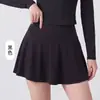Conjunto de yoga para mujer, falda de línea A, diseño anti-exposición, falda corta de dos piezas simulada, cuenta con un bolsillo trasero, secado rápido, transpirable, duradero y resistente a las arrugas