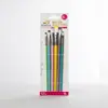Tiza de Agua Transfronteriza 6 Pelo de Nylon Blanco Perlado Palo de Madera Punta Redonda Set de Pinceles para Pintura al Óleo Artística En Stock