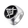 Anillo masónico de acero inoxidable directo de fábrica anillo anillo religioso venta al por mayor