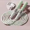Corda de pular de bambu com nome para crianças, corda de pular com contas macias para o ensino fundamental, corda de pular iniciante para o jardim de infância, corda esportiva curta para exames de admissão ao ensino médio