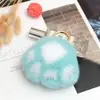 Internet transfronteiriça Explosões vermelhas Imitação de pele de vison Pata de gato Pingente de pelúcia Bolsa Pendurada Chaveiro de carro Presente de Natal personalizado