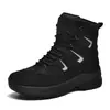Nuevas botas tácticas para hombre, senderismo al aire libre, montañismo, caza, aventura, zapatos de rescate, botas de trabajo del desierto de caña media, talla grande.