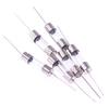 Fusible de tubo de vidrio de 5 x 20 mm con tapa simple y cable conductor, fusible de vidrio, tubo fusible
