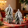 Mini Árbol de Navidad Adornos de Escritorio Pantalla de Ventana de Casa Decoración de Micro Paisaje Cedro Artificial Regalo de Navidad Árbol Pe Pequeño