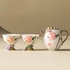 Cadena de Cuentas de Cristal de Fábrica Estilo Chino Colgante para Juego de Té Cuerda para Tapa de Tetera Púrpura Accesorios Retro para Ceremonia del Té Decoración de Tetera