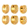 Aretes Circulares de Rueda de la Fortuna con Diamantes Completos, Patrón Simple de Rombo con Diamantes, Estilo de Nicho, Tú Eres los Aretes y Lote de Aretes
