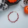 Collar con múltiples colgantes de hacha simulada retro oscuro transfronterizo europeo y americano para mujer, pulsera creativa de gota de sangre roja exquisita y única