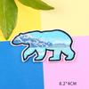 Patche de Bordado Animal para Passar Roupas Sacola Decoração DIY Insígnia Cobra Cabeça de Lobo Urso Polar Adesivo de Tecido Bordado