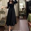 Vestido Sexy Rosa Estilo Francês com Cinco Painéis de Caranguejo para Pausa para o Chá Feminino, Roupa Íntima Slim Fit para Primavera e Outono, Vestido Chic Linha A Doce e Picante