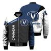 Uniforme de baseball de inverno europeu e americano para homens, nova moda de rua, fitness, esportes, piloto digital 3D, jaqueta com logotipo de carro para homens
