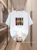 Camiseta de Manga Corta para Hombre Verano 2025 Transfronteriza, Cuello Redondo, Holgada, Casual, Transpirable, Moderna, Versátil, Top de Moda Estampado
