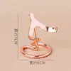 Enfeite de suporte em forma de coração de cristal, suporte de exibição de metal para esfera de cristal, base para espécime mineral de pedra bruta, suporte de pedra ornamental atacado