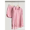 23 Verão Casual Trabalho Solto Linho Terno Camisa Shorts Roupas de Proteção Solar Femininas