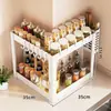 Novo Porta-Temperos de Canto para Cozinha, Multifuncional 90 Graus para Cantos de Bancada, Organizador Triangular de Canto de Parede