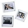 Marco de Fotos Magnético para Tarjeta Pequeña Acrílico Transparente con Imán Decoración de Marco de Fotos Marco de Fotos Imán para Refrigerador Marco de Fotos
