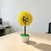 Nuevas plantas artificiales en maceta con diseño de cielo estrellado y flor de cerezo, perfectas para la decoración del hogar, creando una exhibición creativa y mejorando el ambiente de un restaurante