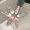 Sapatos de Couro Pequenos Prateados Retrô Ballet Francês Sapatos Rasteirinhas Femininos Solado Macio Confortáveis Sapatos Vermelhos Bico Redondo Sapatos Mary Jane Femininos