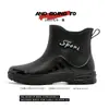 Botas de chuva masculinas, sapatos de borracha, impermeáveis e antiderrapantes, adequadas para chefs, cozinhas, canteiros de obras, pesca e como botas de trabalho de cano médio.