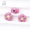 Acessórios de Liga com Gotejamento de Óleo em Formato de Flor Materiais para Corrente de Celular DIY Acessórios de Joia Contas com Furo Reto Decorações do Festival do Barco-Dragão