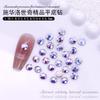 Swarovski Oito Grandes e Oito Pequenos Diamantes para Nail Art Imitação Austríaca Furados a Quente com 16 Facetas Acessórios DIY Joias para Nail Art