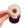 Mascarilla de frijol de felpa colorida nueva para otoño e invierno para niños, diadema, anillo de toalla de bola ensanchado, cuerda para el pelo de bola para coleta alta de niñas