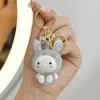 Mini coelho luminoso criativo pequeno chaveiro de joia fofo pingente de bolsa boneca ornamentos de chaveiro de carro