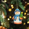 Natal Transfronteiriço Novos Produtos Mais Vendidos Acrílico Plano Boneco de Neve de Natal Atmosfera Festiva Decoração de Árvore de Natal Pingente