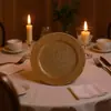 Banquete Chino y de Europa Occidental Plateado Colorido Retro Plato Principal para Cena Plato Base Plato Decorativo Boda Granada Plato de Vidrio