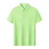 Camisa polo de secagem rápida com logo personalizado, tamanho grande, camisa cultural de comércio exterior, design estampado, gola de lapela, camisa polo masculina de manga curta de secagem rápida