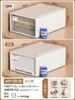 Caja de Almacenamiento Tipo Cajón para Uso Doméstico, Caja de Almacenamiento de Ropa para Armario, Caja Organizadora, Almacenamiento de Ropa, Plástico Transparente Engrosado para Armario