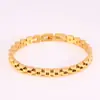 Pulsera de Acero Inoxidable para Reloj Pulsera Europea y Americana de Tres Perlas Barra Recta 6mm Tallada Finamente Pulsera Sólida para Reloj Artesanía Ingeniosa para Hombre Pulsera de Reloj